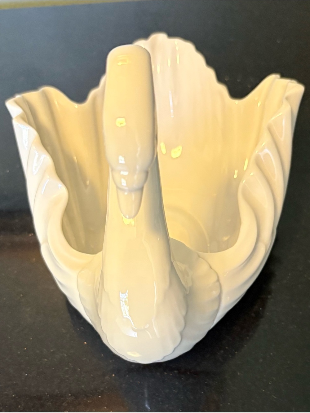 Vintage Lenox Ivory Swan Centerpiece Bowl Candy Dish USA Excellent Condition